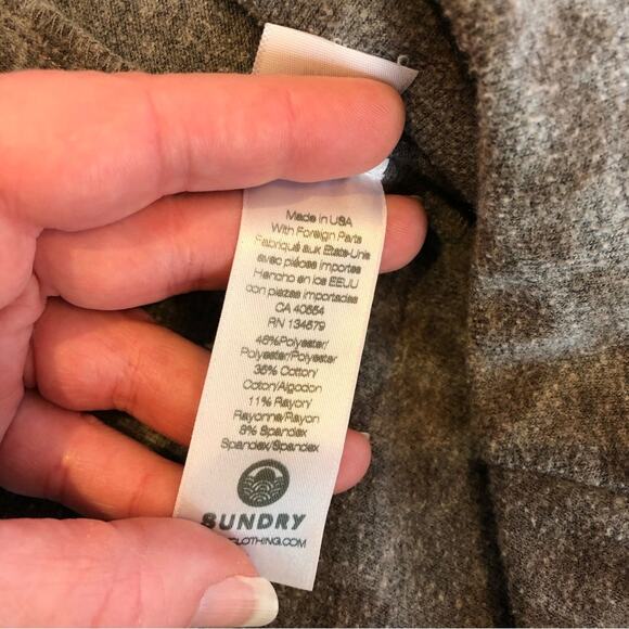 Sundry gray brown animal print open front cardigan size 1 or Small - Picture 14 of 15